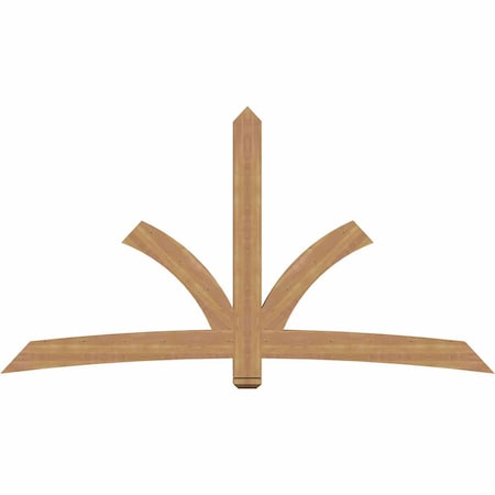 Ekena Millwork Davenport Timber Gable Bracket, Western Red Cedar, 96"W x 52"H x 3 1/2"D x 5 1/2"F, 13/12 Pitch GBW096X52X0406DAV00SWR